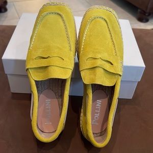 Pollini Shoes Size 37 (US 6) Yellow Suede New in Box